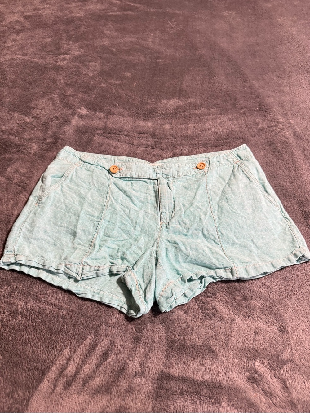 Ann Taylor Loft Light Blue Women's Casual Cotton Shorts Size 6